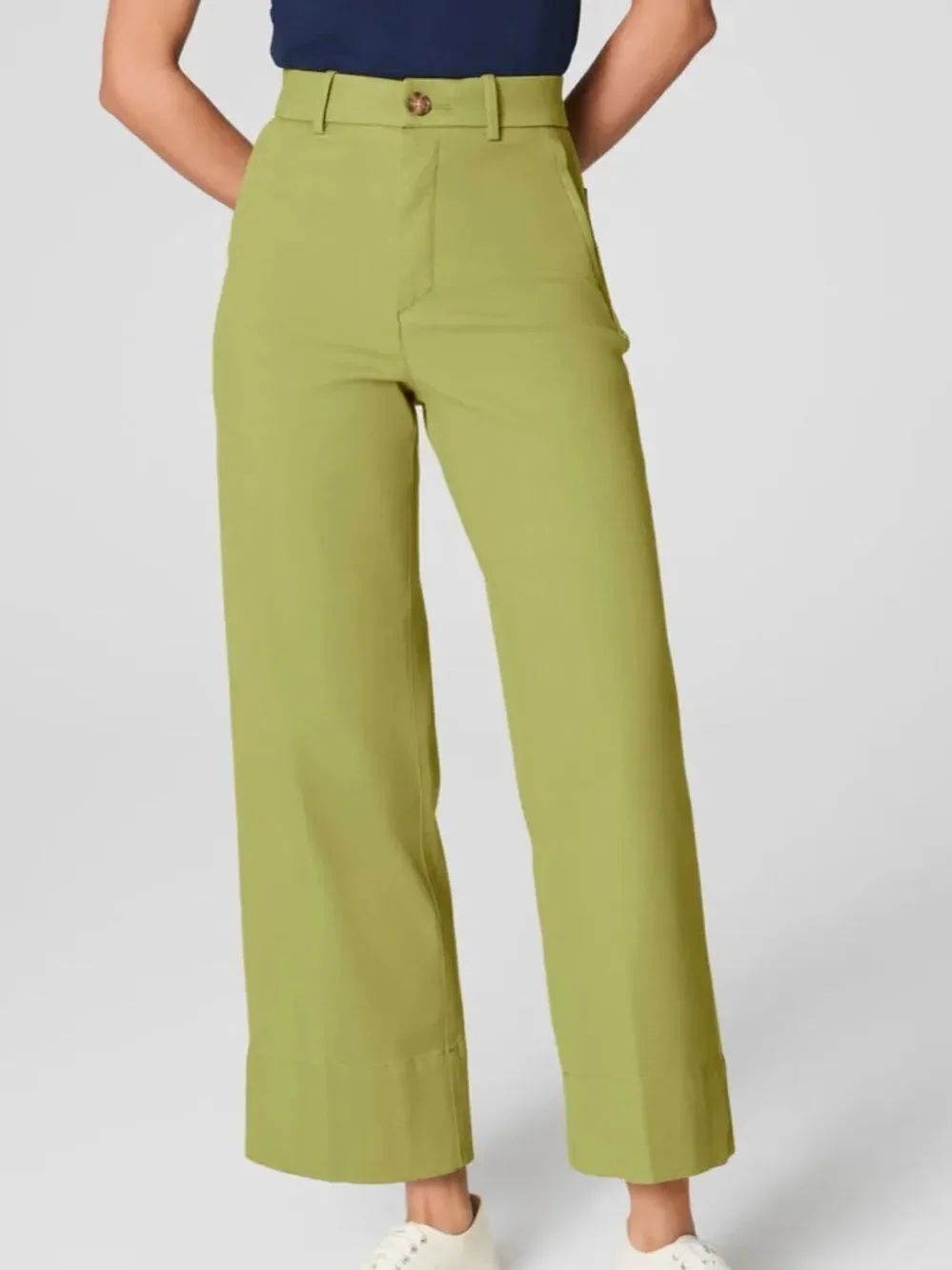 SPANX St Crop Wide Leg 2.0 Cropped Trouser- Cypress M